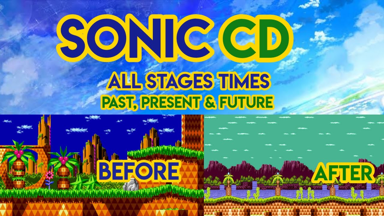 sonic CD, all stage times(past, present, good/bad future)/ソニックCD, 全壇時間(過去, 現在, 良い/悪い未来)