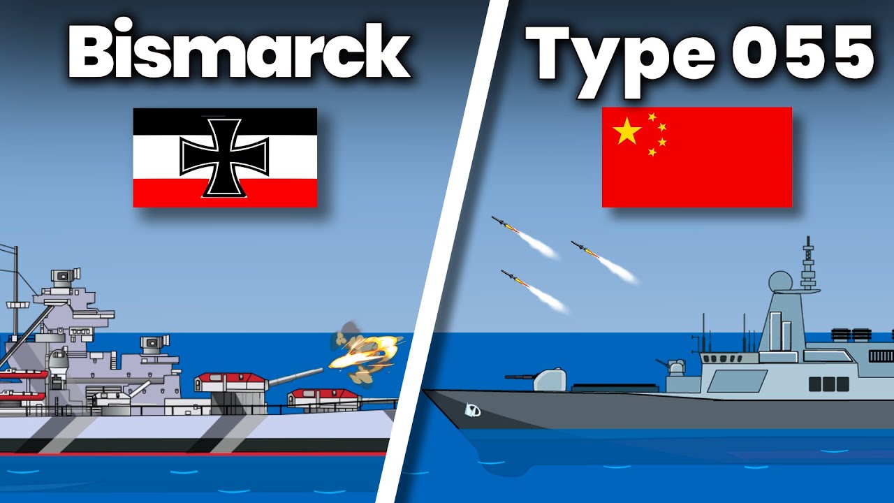 Bismarck VS Type 005 | Battleship Animation