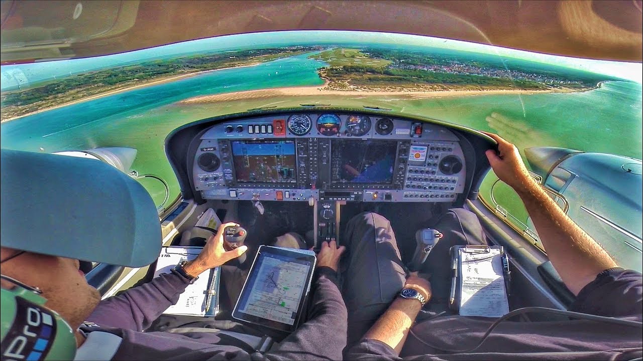 Diamond DA42 | Cockpit Descent & ILS Approach at Le Touquet, FRANCE | Cockpit View & ATC | Go Around