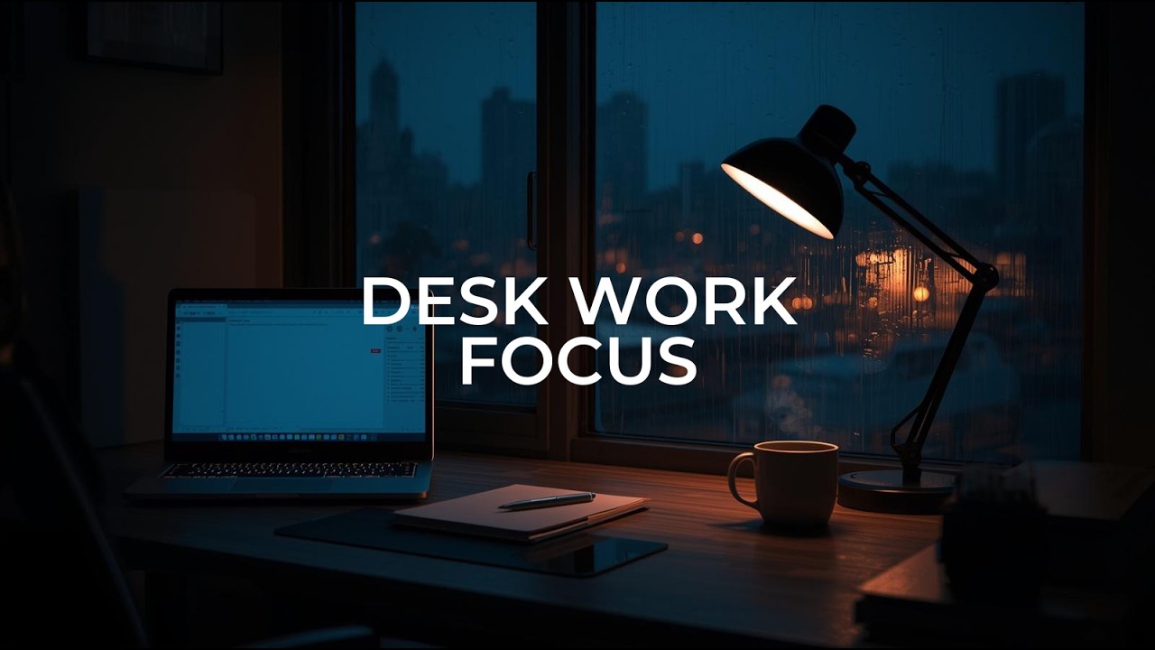 Soft Rain on Window for Desk Work  Deep Focus & Productivity