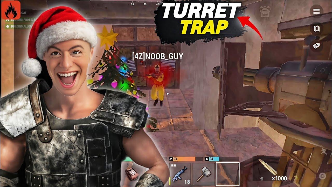 OUR CRAZY TURRET TRAP 🔥 Fully Working 🤑 in oxide: Survival Island #oxide #rust 
