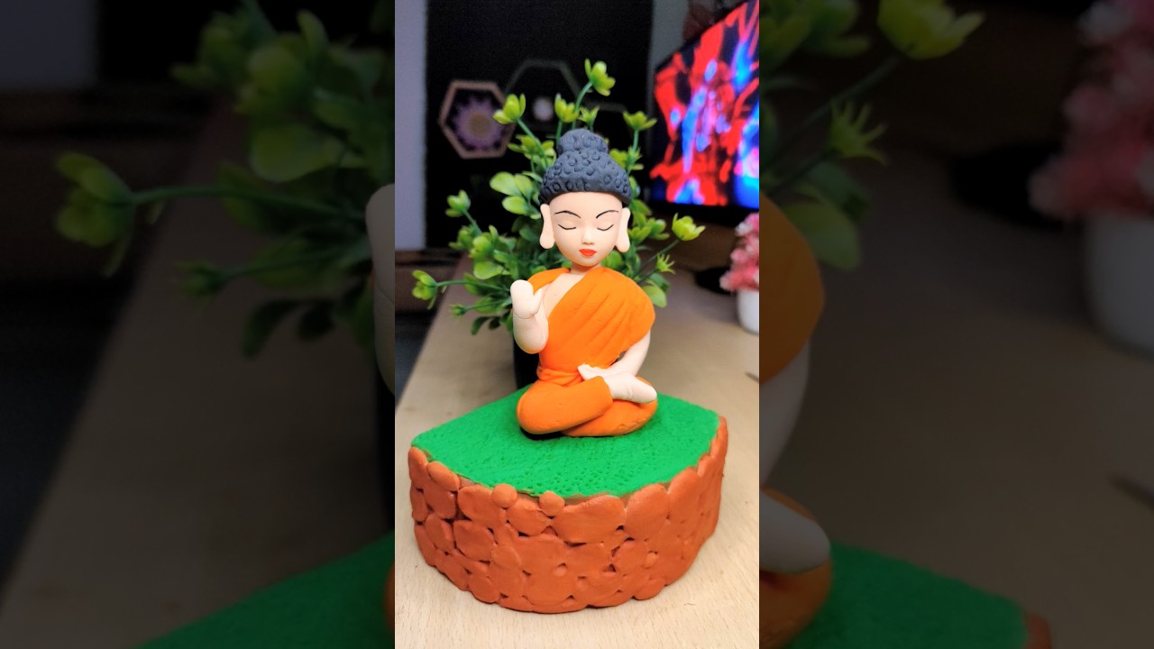 Buddham Saranam Ghhachami | Bhagwan Buddh Clay Idol 🙏 #buddha #buddhateachings #budhh
