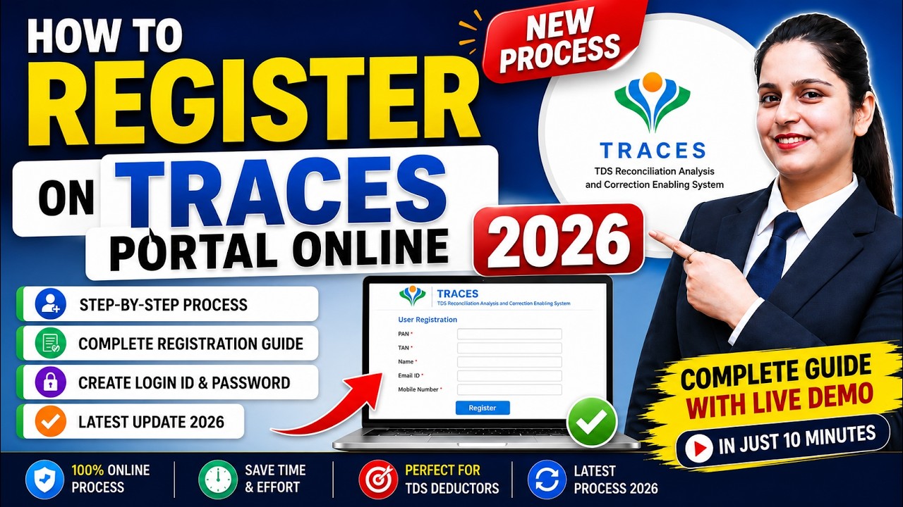 How To Register on TRACES Portal Online | New Process 2026 | Complete Step-by-Step Guide 💻📋