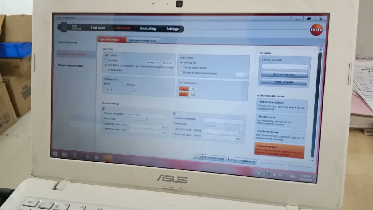 Testo make 174 H Configuration