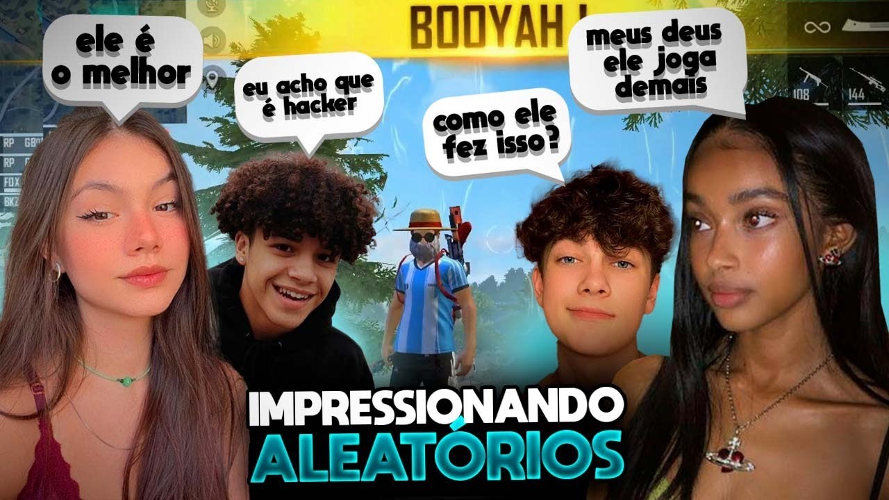 MELHORES MOMENTOS IMPRESSIONANDO OS ALEATÓRIOS NO FREE FIRE 👻