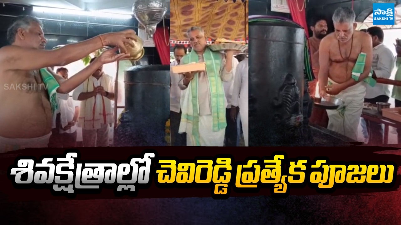 Chevireddy Bhaskar Reddy Performs Special Puja's in Shiva Temples | Maha Shivaratri 2026 | Sakshi TV