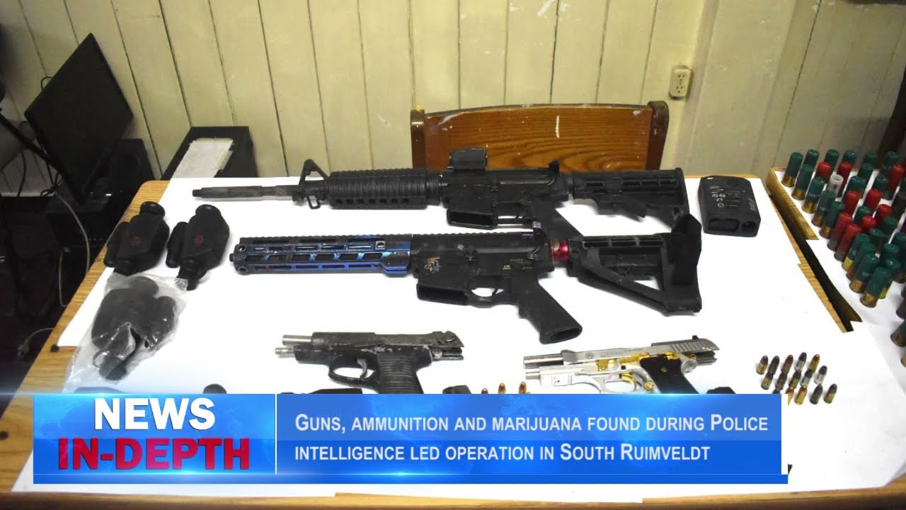 Guns, ammunition and marijuana found during Police intelligence led operation in South Ruimveldt