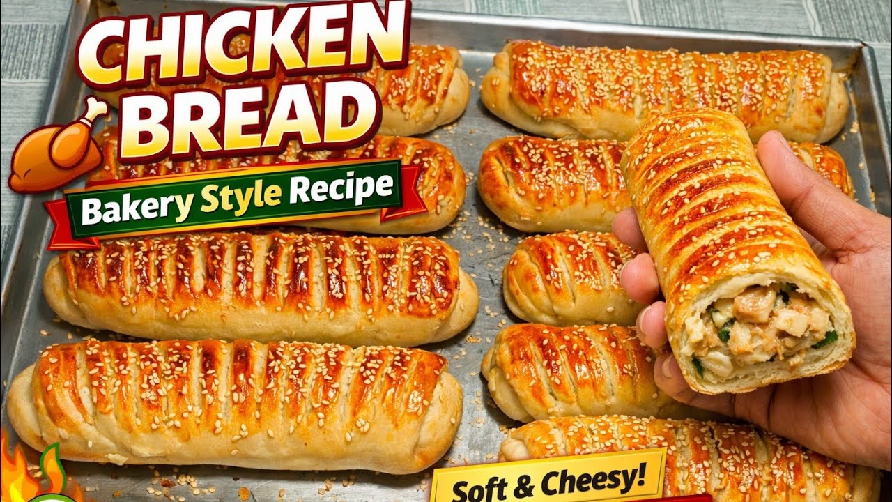 Soft & Cheesy Chicken Bread Recipe | Bakery Style Chicken  Bread at Home | Ramadan Special Recipe