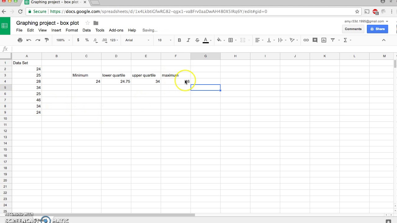 How to Make a Boxplot on Google Sheets