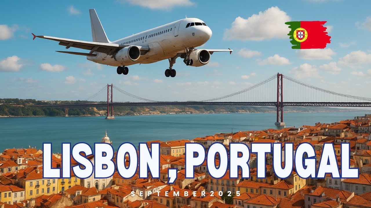 Landing at Lisbon International Airport 