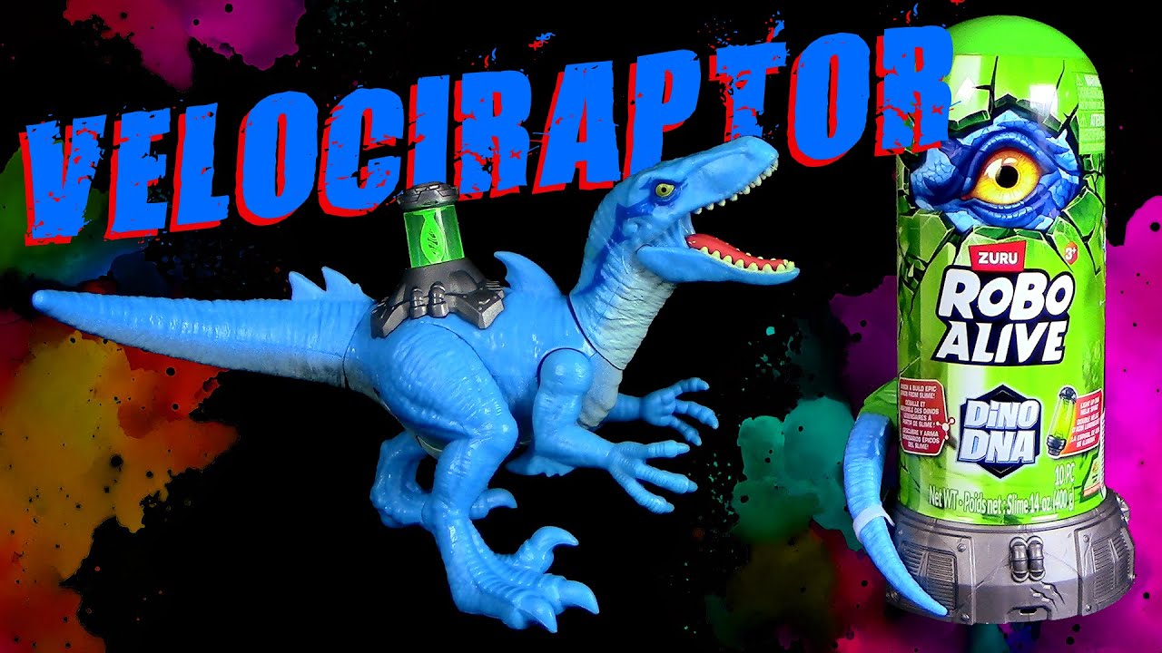 Zuru ® Robo Alive ™ Dino DNA Helix Velociraptor - Unboxing & Review mit viel Slime & allen 3 Dinos