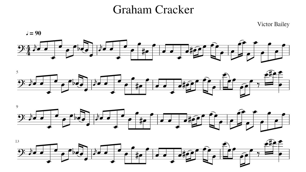 Graham Cracker - Victor Bailey (Transcription)