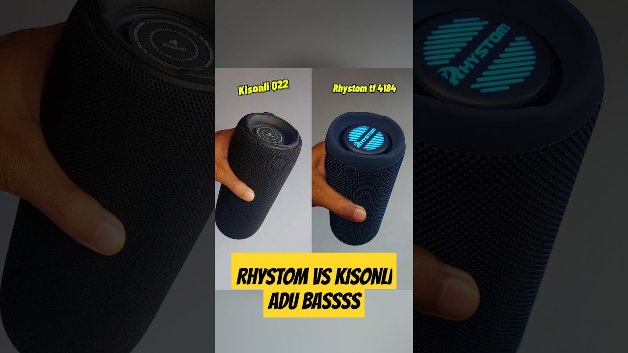 adu bass speaker 100 ribuan terbaik kisonli q22 vs rhystom tf4184 #speakerbluetoothterbaik