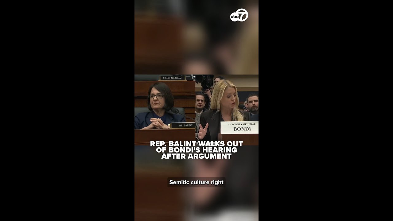 Rep. Balint storms out House hearing after Bondi's comments on antisemitism