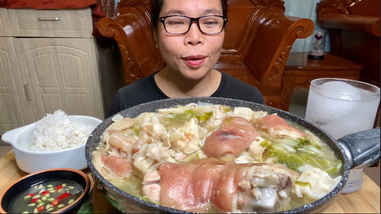 NILAGANG PATA NG BABOY WITH PORK SIOMAI | PORK LEG SOUP | MUKBANG PHILIPPINES 