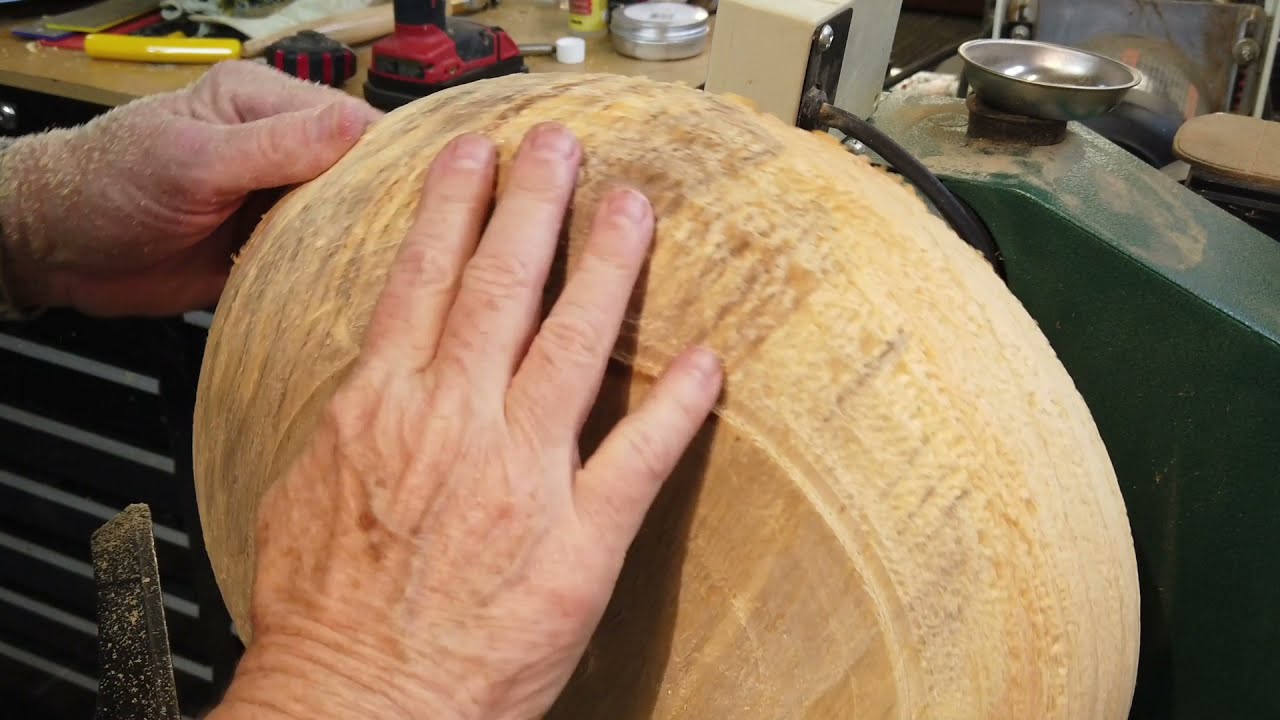 A unique way to fix tear out on the lathe.