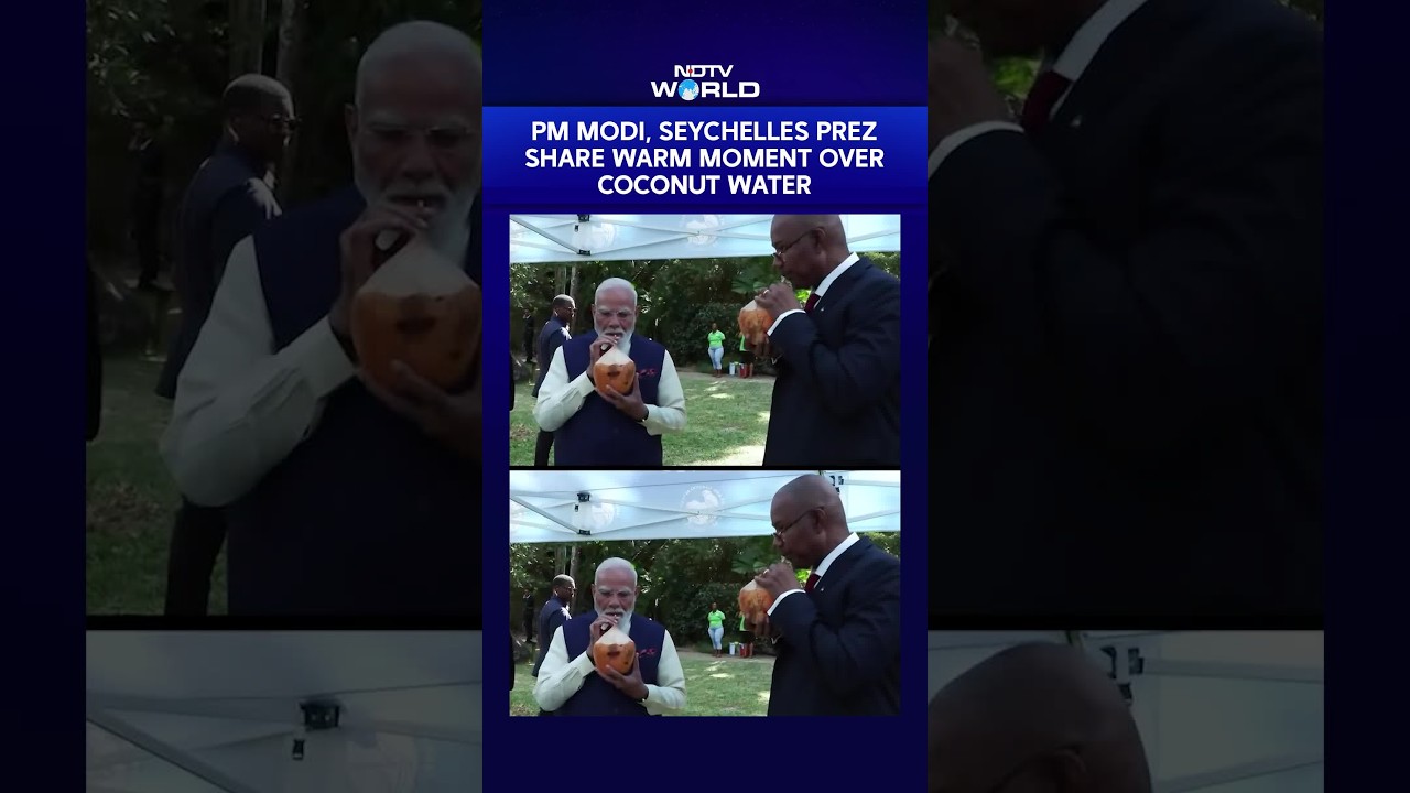PM Modi Enjoys Coconut Water With Seychelles President | Watch