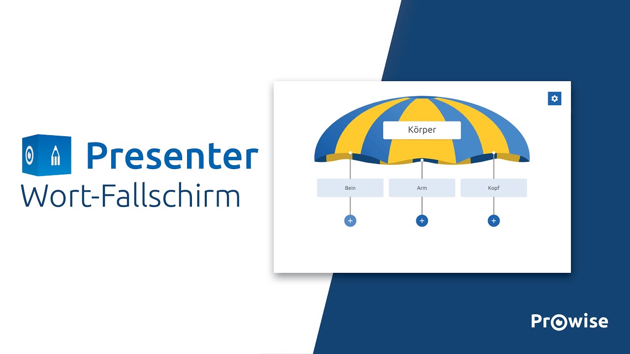 So verwenden Sie das Wort-Fallschirm-Tool in Prowise Presenter