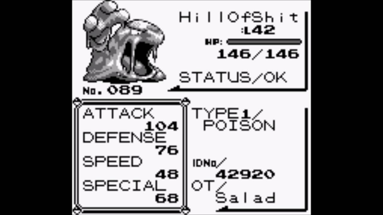 Pokémon Red/Blue Pokédex Completed
