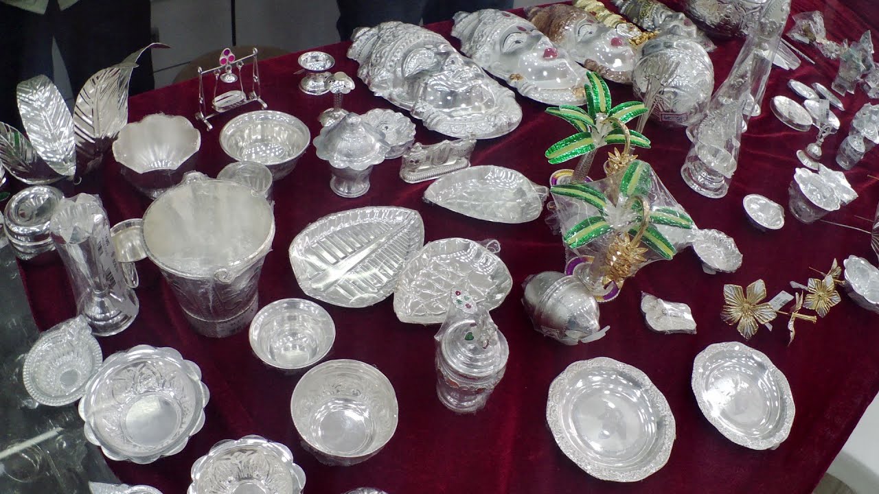 Silver god idols for pooja room|வெள்ளி பூஜை பொருட்கள்|latest silver pooja items|grt|silver plates