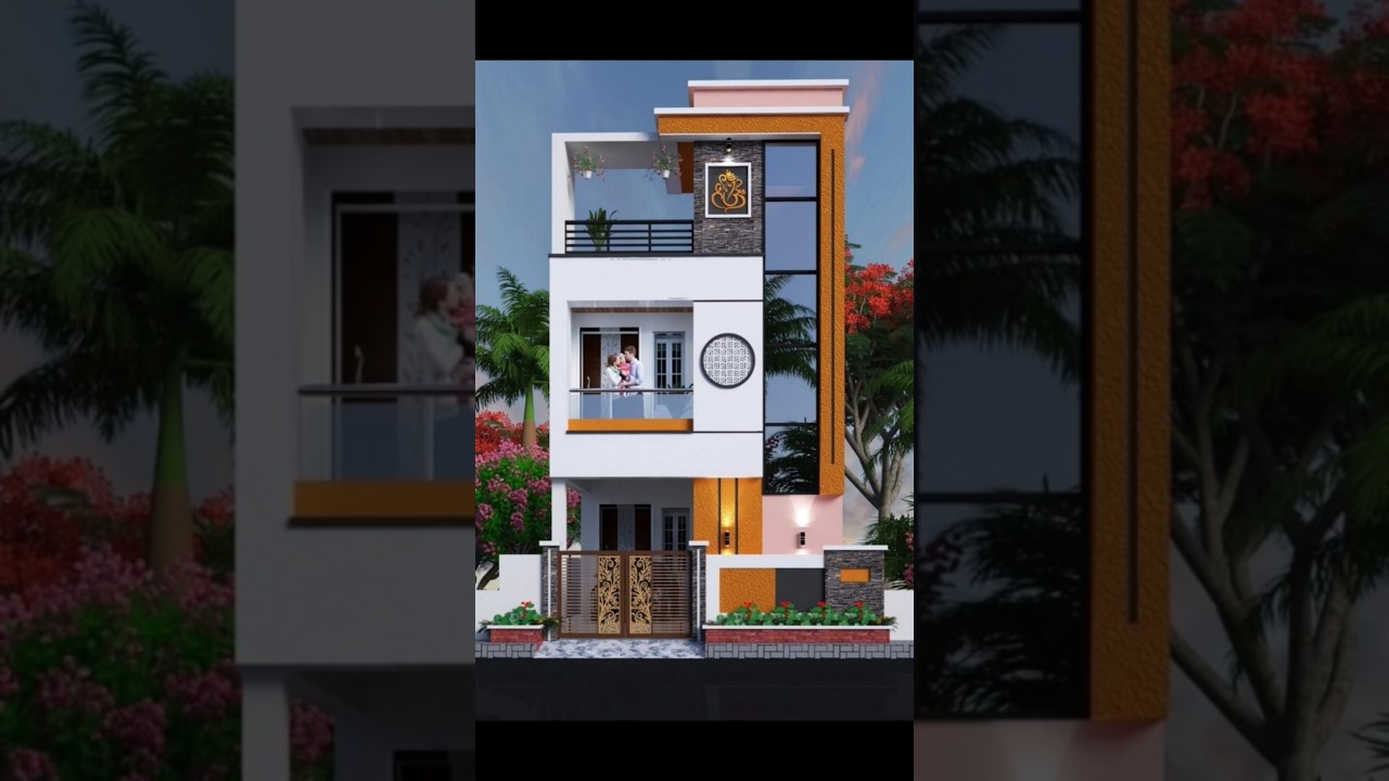 27x30 Front Design 3d House #home #housedesign #frontelevation #viral #shortsfeed #shorts