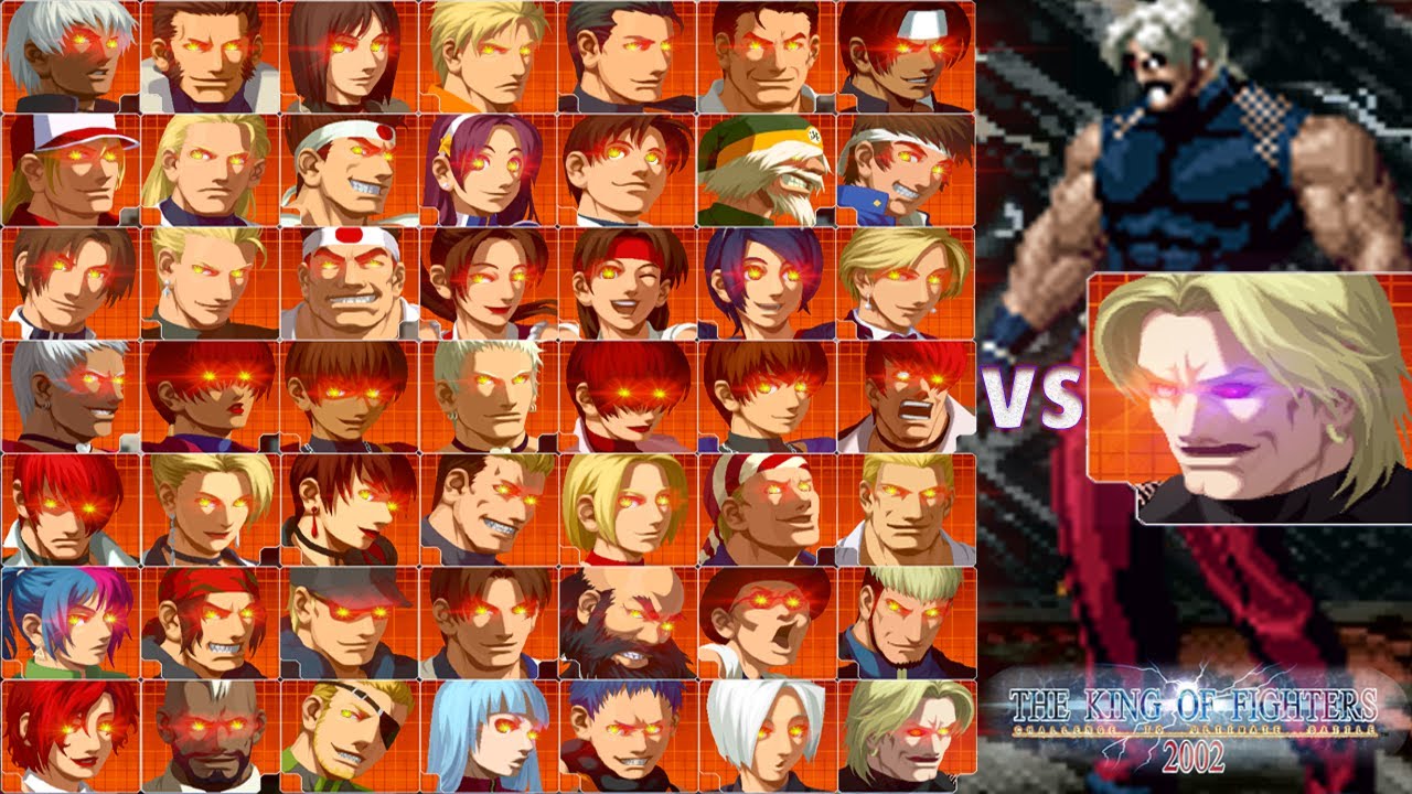 TODOS los personajes vs Rugal - KOF 2002