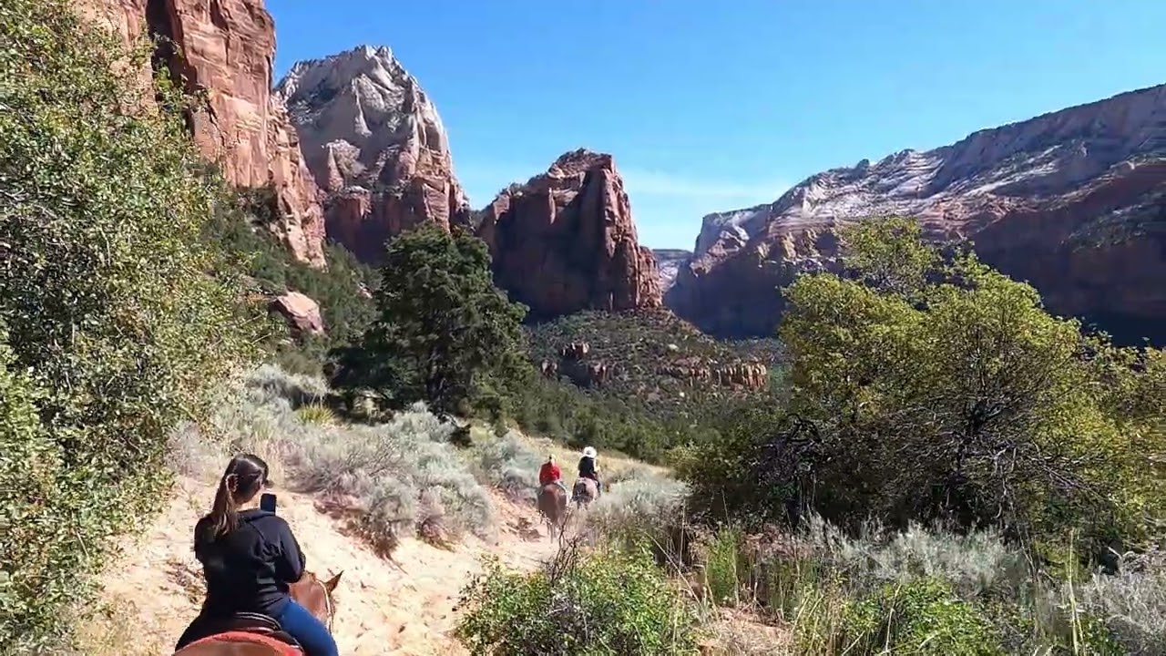 Zion Horseback Ride Clip 8 - Court of the Patriarchs