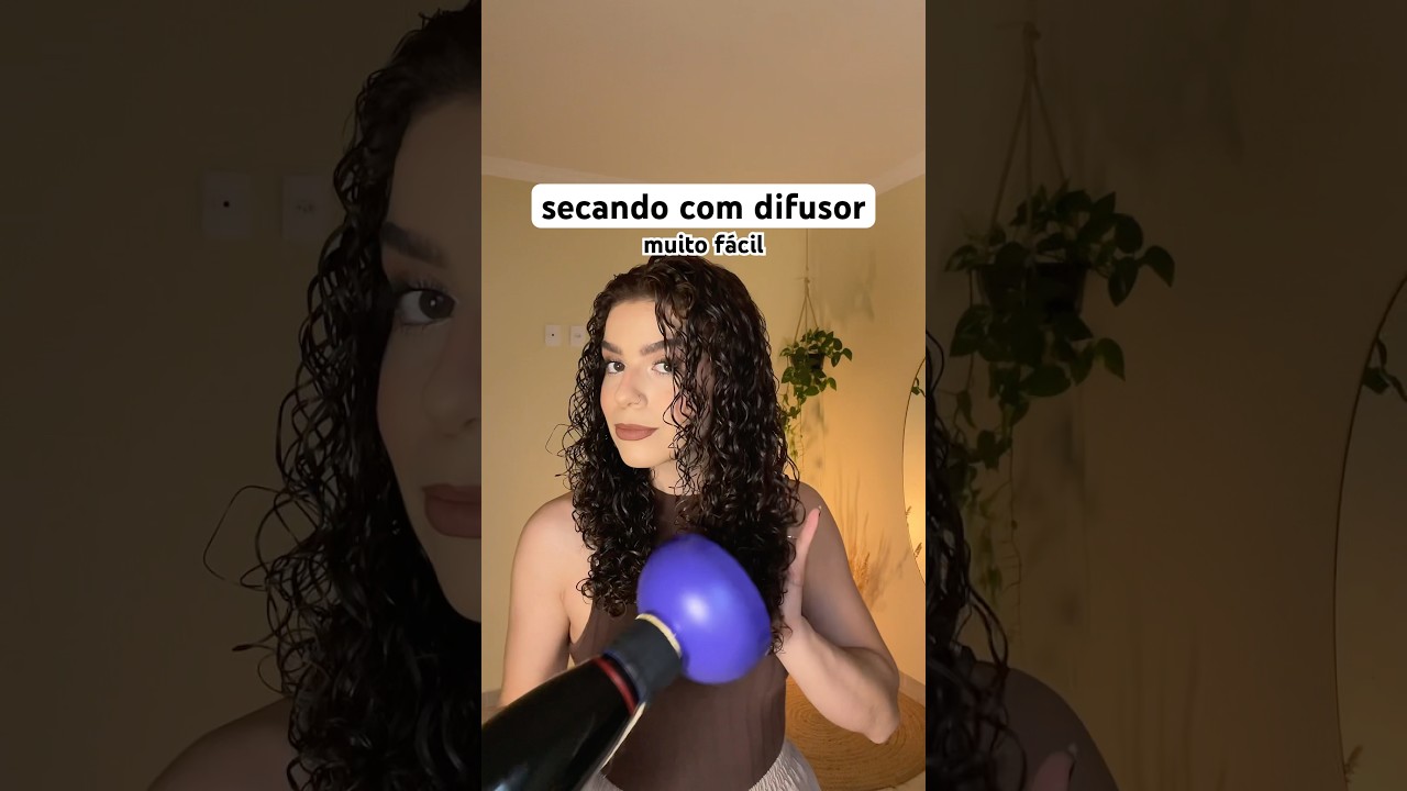 COMO SECAR O CABELO CACHEADO? #cabelocacheado #cachos #difusor