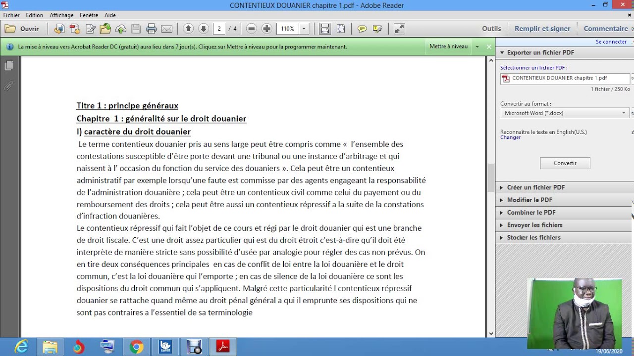cours contentieux douanier