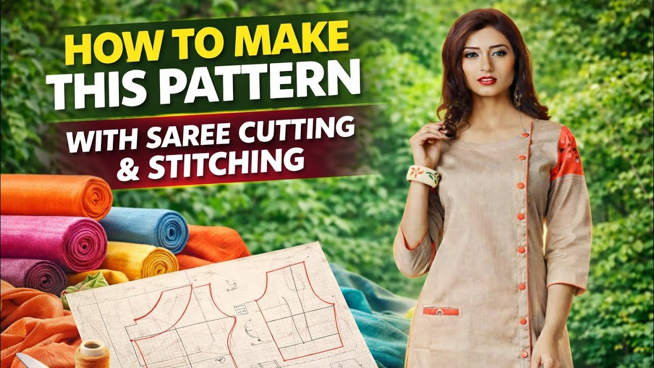 One side kurti cutting pattern and plazzo #boutiquework #cuttingandstitching #kurti #patternmaking