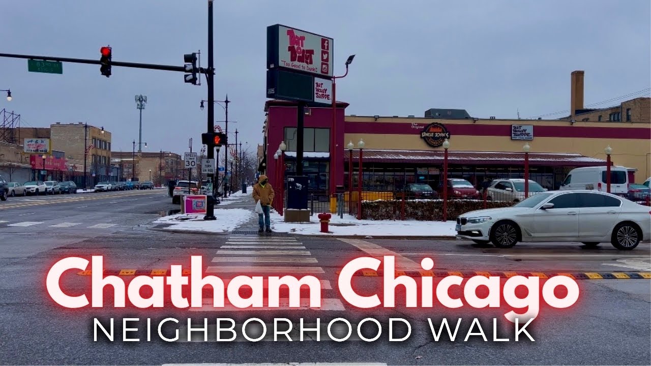✨🌨️Chicago Neighborhood Walk | Chatham Chicago | Chicago Neighborhood Walking Tour | Virtual Walk