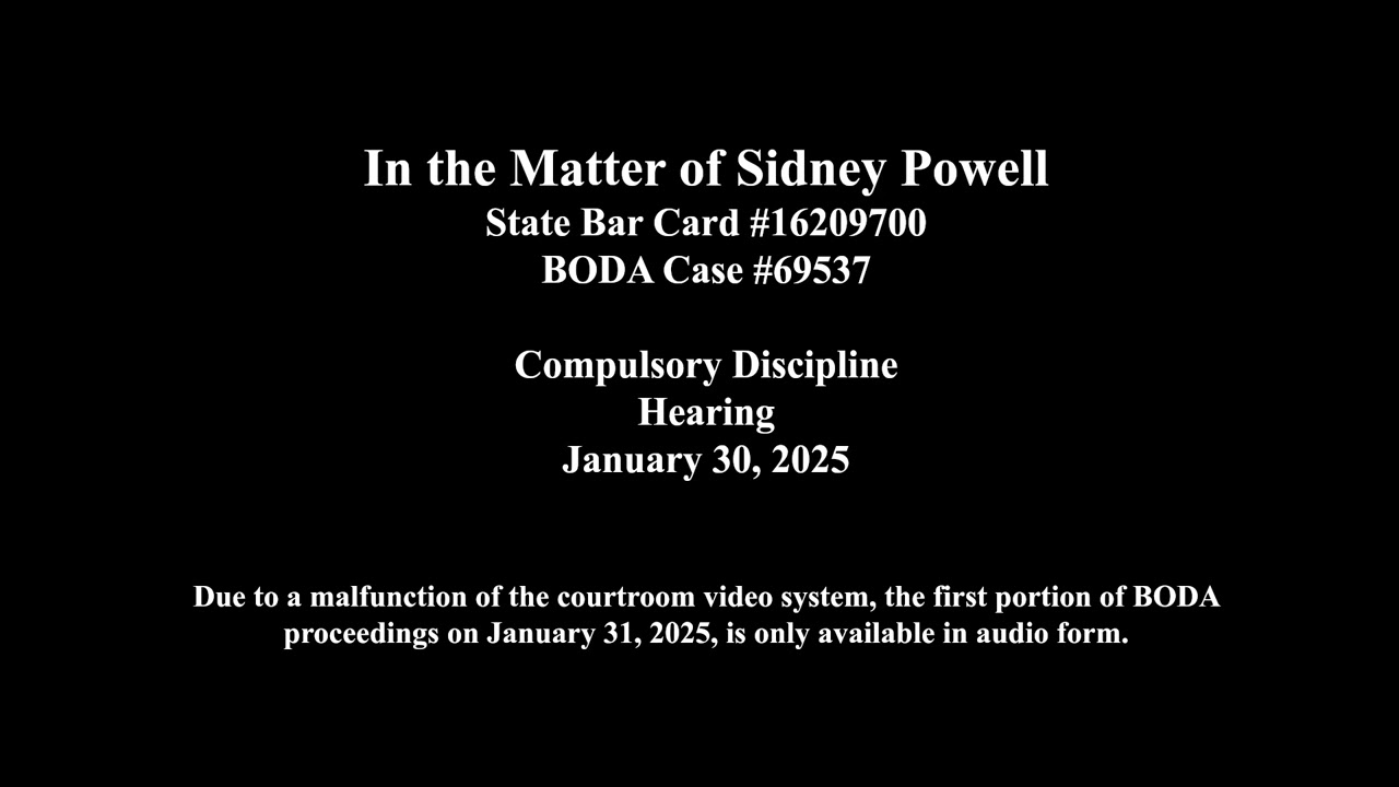 In the Matter of Sidney Powell
