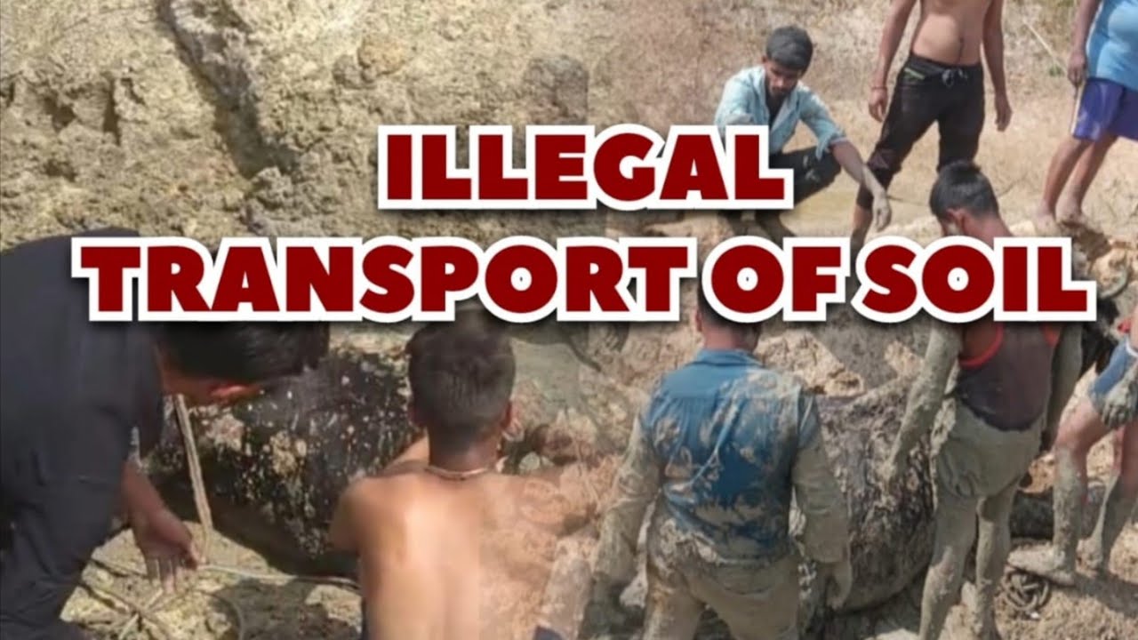 Illegal transport of soil.  Huge ditch in ------tank...