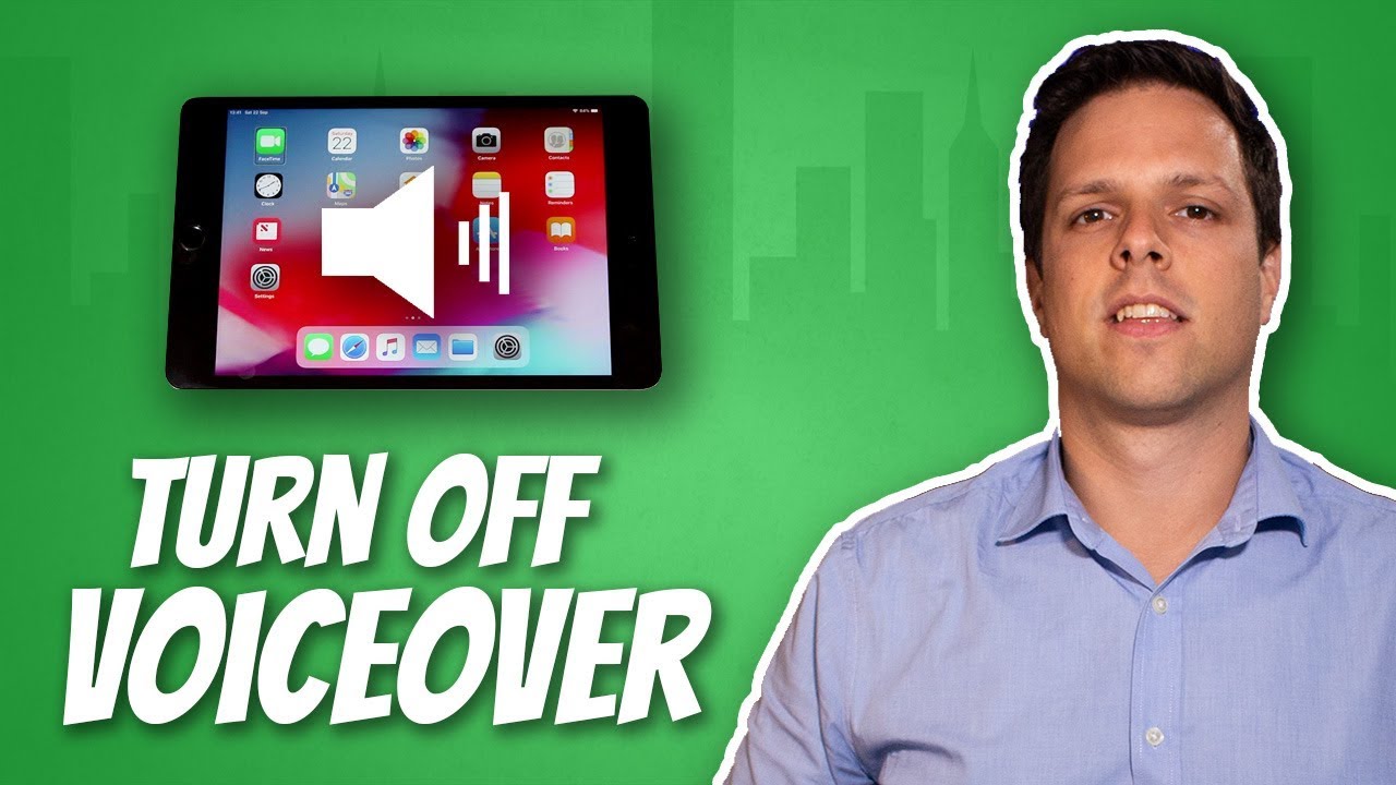 Как отключить закадровый голос на iPad