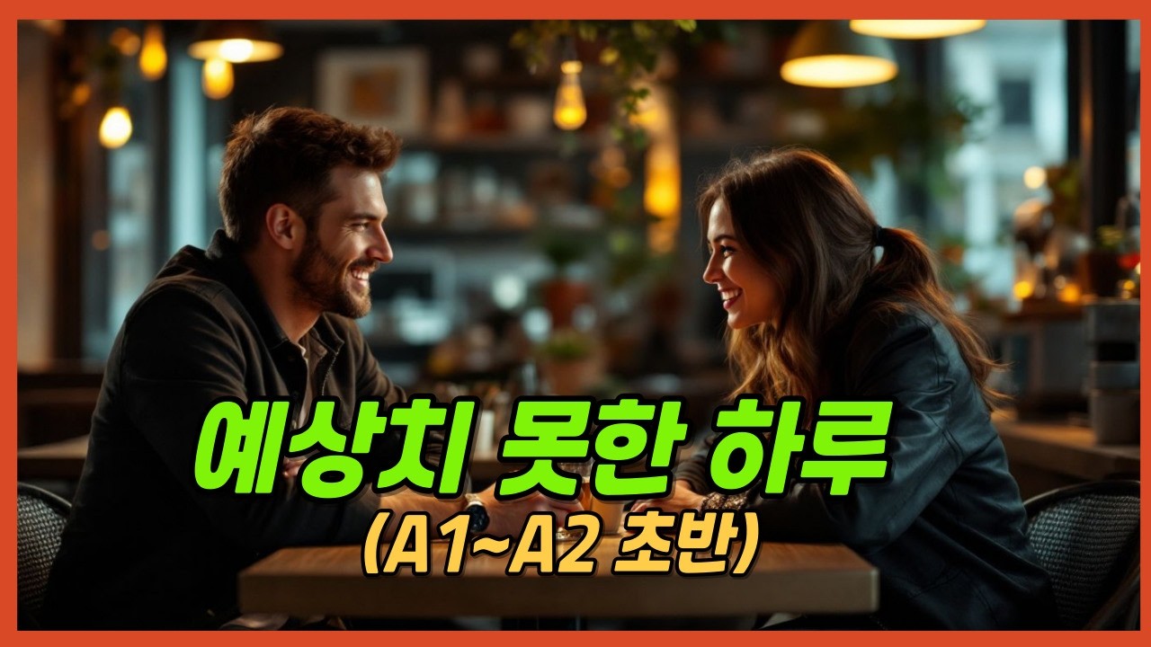 [중간 광고 없음]  [10문장 영어회화] 내가 말하듯 기초 표현을 배워요 2편: 예상치 못한 하루 (A1~A2 수준)│영어말하기│학습자료│연습자료│일상영어│영어듣기