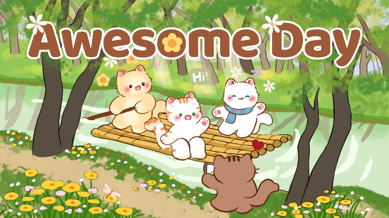 Awesome Day 🎍🐼2 Hour Cafe Song🌳🎋 Stream cafe 🌻cute & relaxing music ☀️ Make Your Day Better