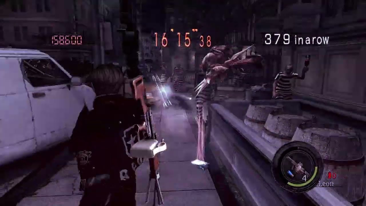 Resident Evil 5 RPD Courtyard NO MERCY ~ modded stage by @WonderDudeCreations  ~ Leon RPD solo