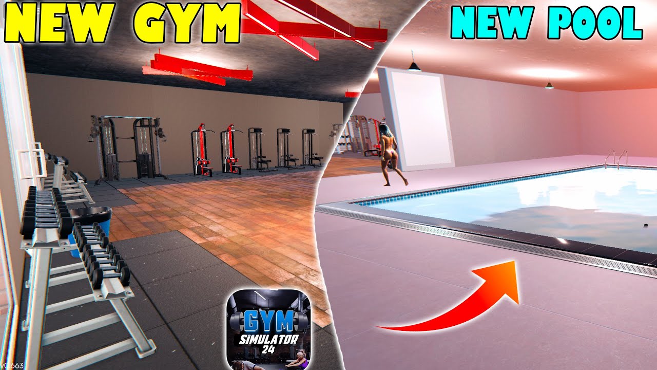 Opening New Gym & New Pool - Gym Simulator 24 Gameplay
