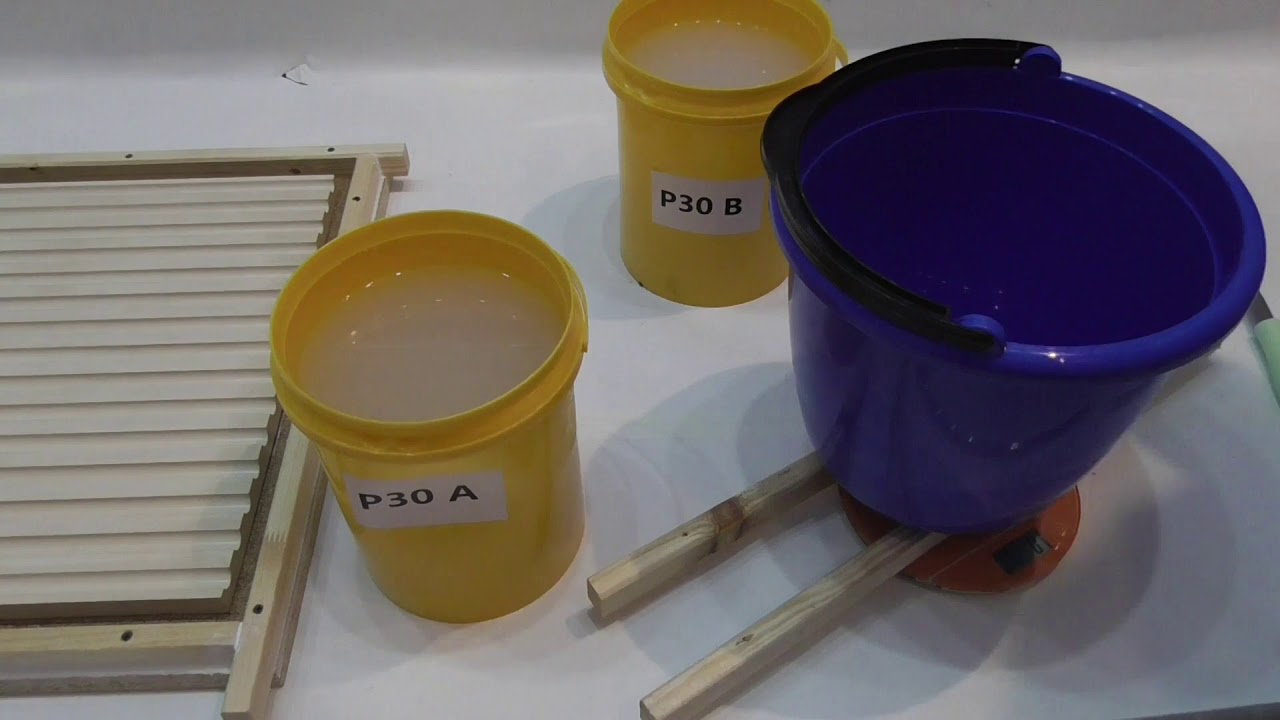 2.Делаем форму из СИЛИКОНА НА ПЛАТИНЕ для 3d панелей из гипса.Silicone Mold Making-platinum silicone