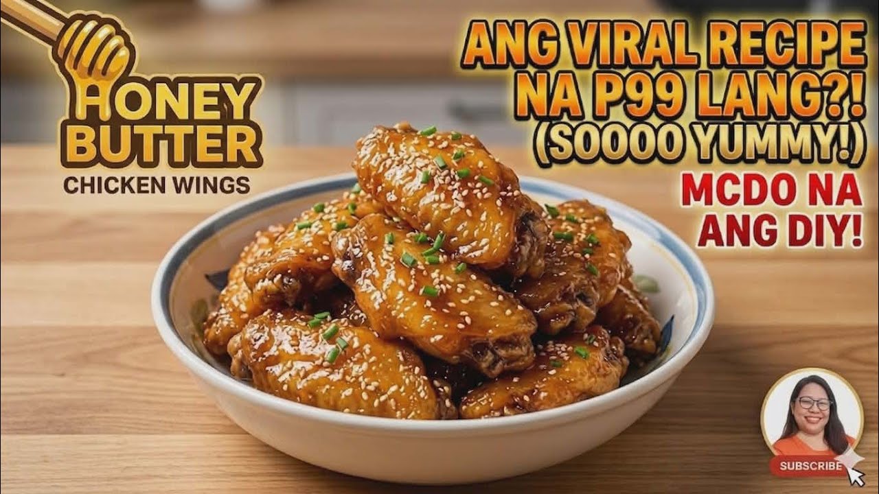 HONEY BUTTER CHICKEN WINGS MY NEW RECIPE | KOREAN STYLE #subcribe #asmr