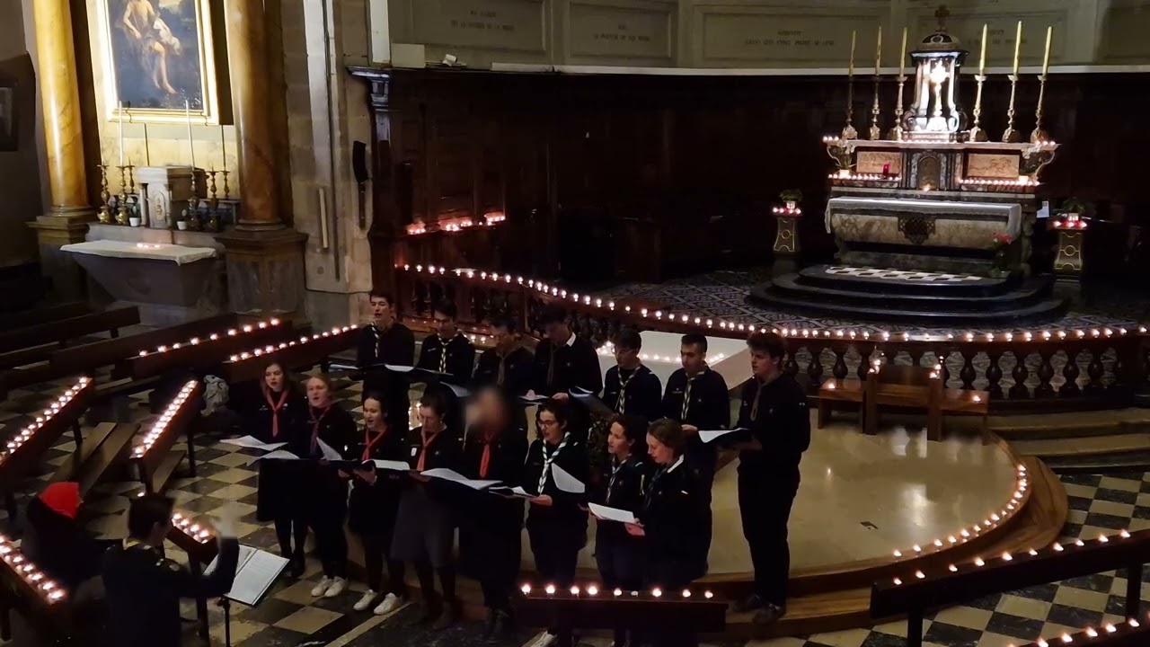 En traineau - Chorale interscouts du Dauphiné