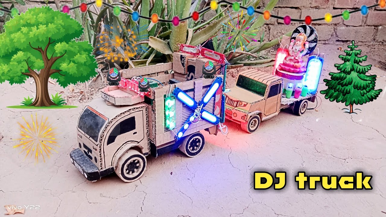 DIY mini DJ wedding light truck durga Pooja mini DJ radha krishna lighting comptition