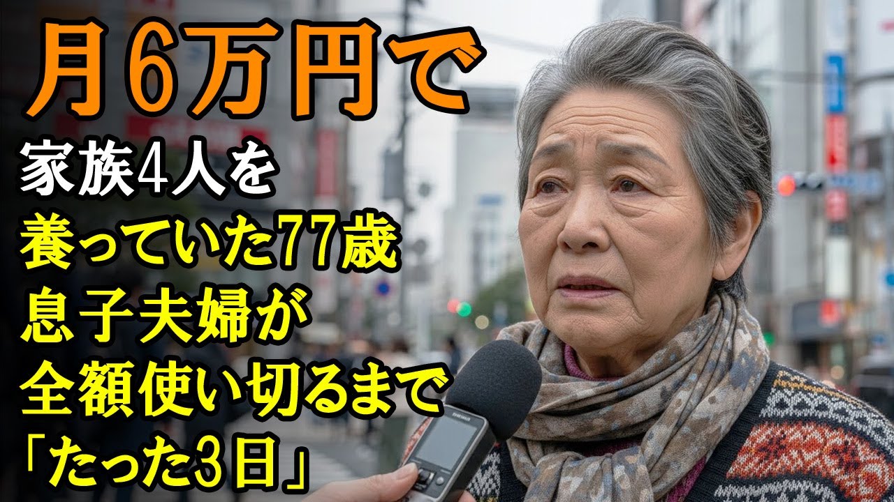 月6万円で家族4人を養っていた77歳、息子夫婦が全額使い切るまで「たった3日」