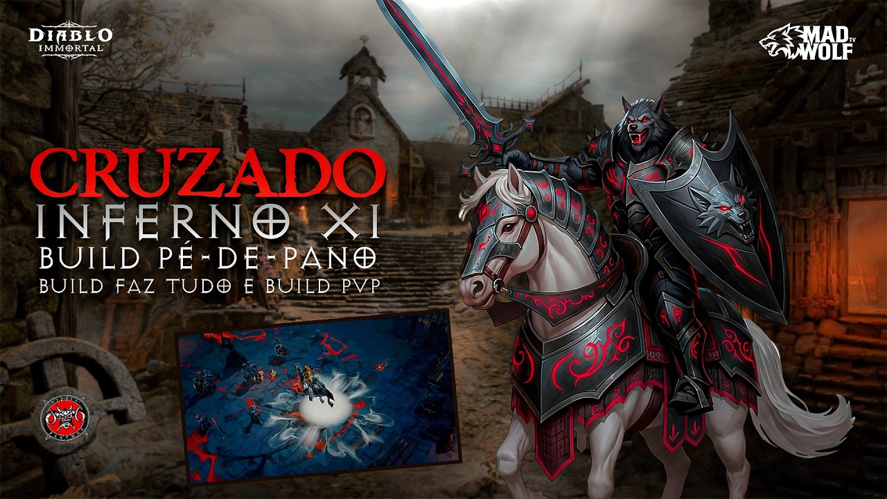 Build Cruzado Pé-de-Pano. Passe por cima dos seus inimigos. PvP / PvE Faz-Tudo