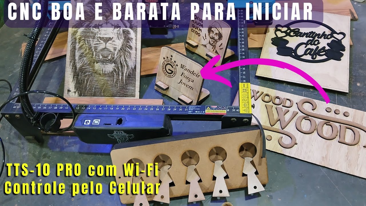 Nenhuma de 10w Supera a Gravadora cnc TTS 10 pro Twotrees Eficiência e Custo Benefício _ Review 