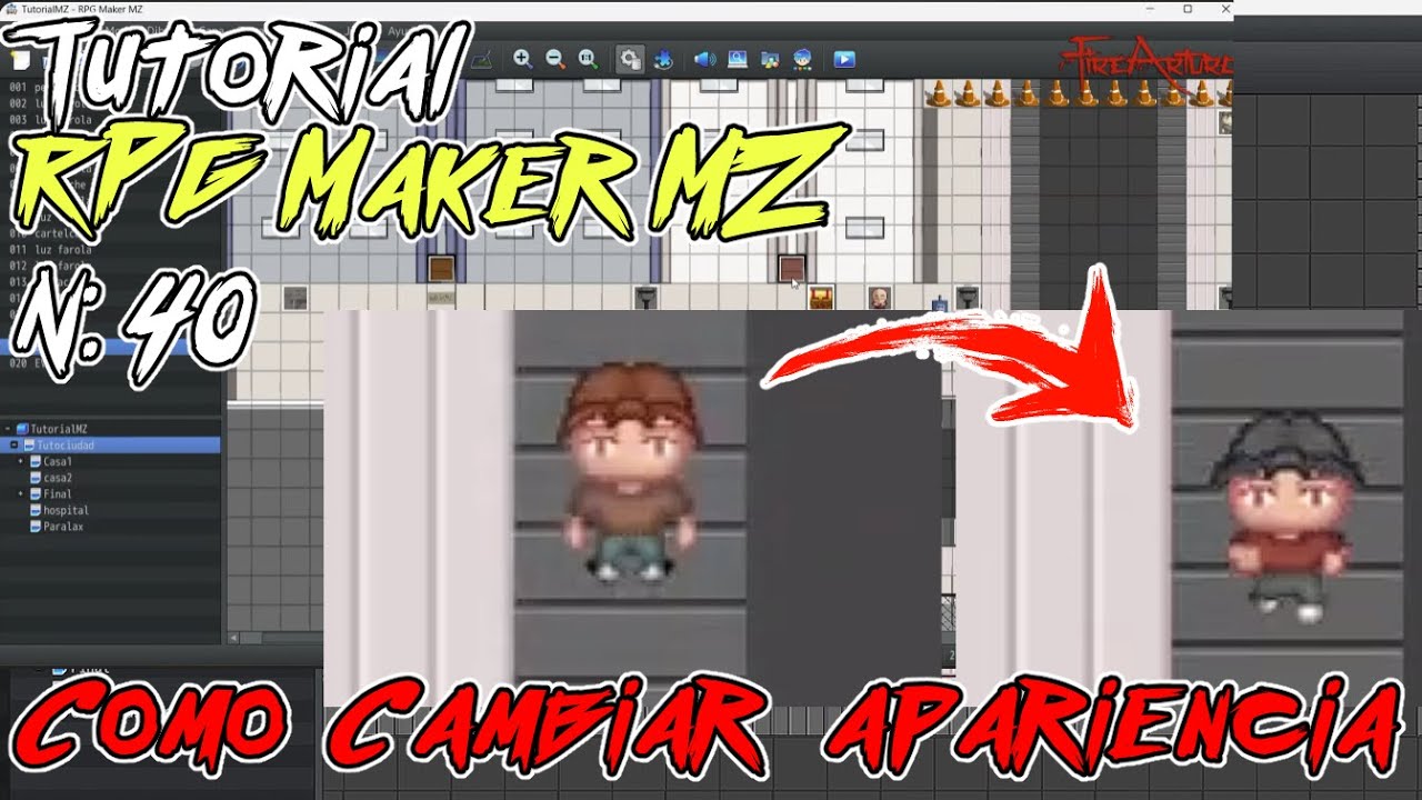 40-Tutorial RPG Maker MZ: Como hacer una transformación / PowerUp | #FireArturo