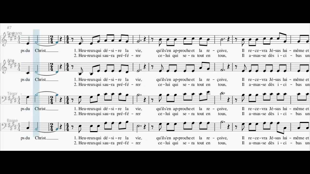 Nous recevons le même pain (Basse)