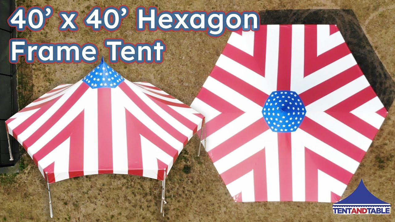 40' x 40' Premium Hexagon Frame Tent | Setup Video