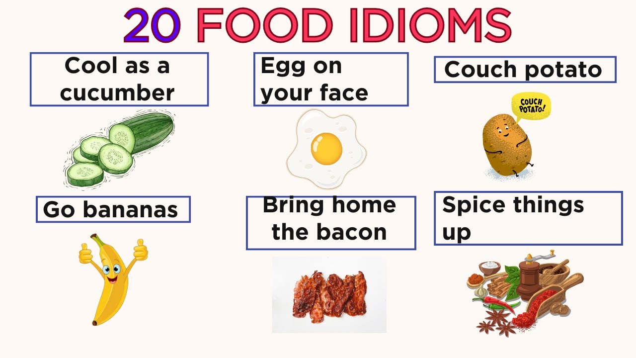 🌟20 Food Idioms 🌟 Idioms and Phrases About Food 💡 English Vocabulary 💡#idiomsinenglish