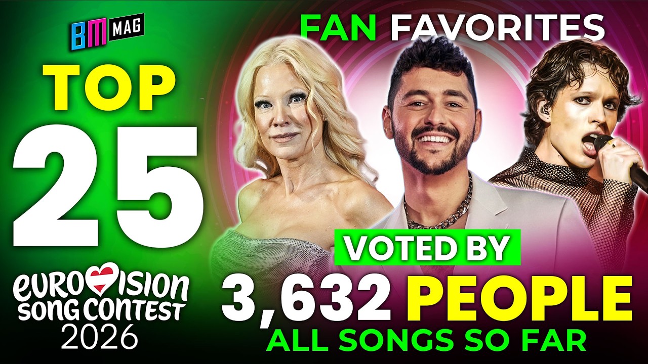 TOP 25 by 3,632 People - Eurovision Song Contest 2026 - All Songs So Far